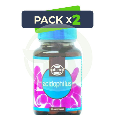Pack 2x Acidophilus 60 Comprimidos Naturmil