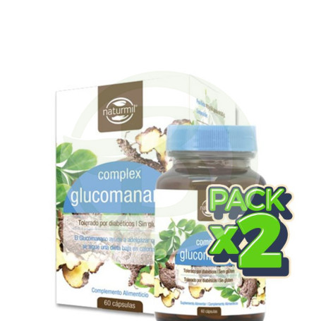 Pack 2x Glucomanano Complex 60 Cápsulas Naturmil