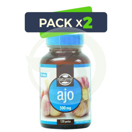 Pack 2x Ajo 500Mg. 120 Perlas Naturmil