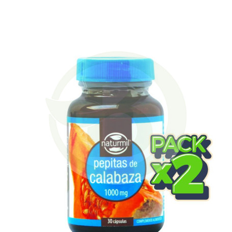 Pack 2x Calabaza 1.000Mg. 30 Cápsulas Naturmil
