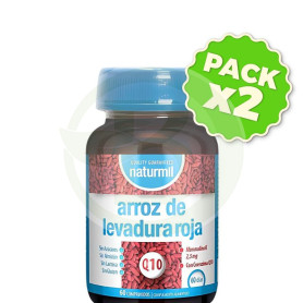 Pack 2x Levadura De Arroz Rojo 60 Comprimidos Naturmil