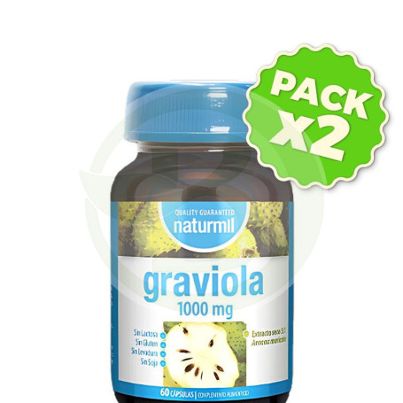 Pack 2x Graviola (Anona) 1000Mg 60 Cápsulas Naturmil