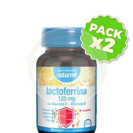 Pack 2x Lactoferrina 125Mg 30 Comprimidos Naturmil