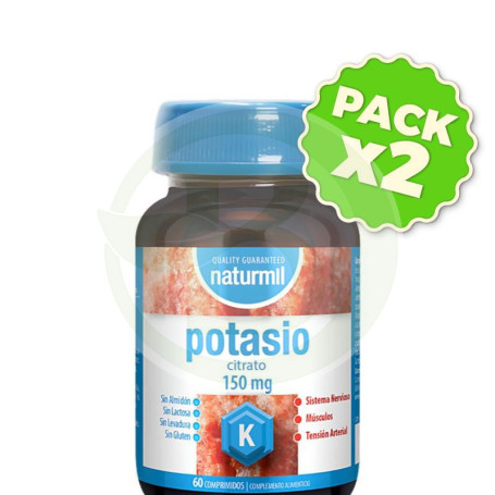 Pack 2x Citrato De Potasio 150Mg 60 Comprimidos Naturmil