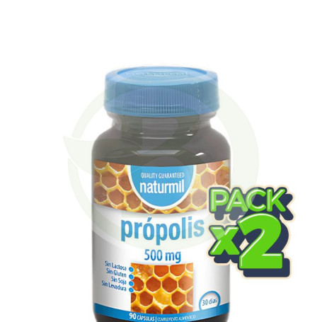 Pack 2x Própolis 500Mg 90 Cápsulas Naturmil
