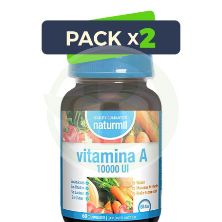 Pack 2x Vitamina a 10.000Ui 60 Comprimidos Naturmil