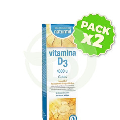 Pack 2x Vitamina D3 4000Ui Gotas 50Ml Naturmil