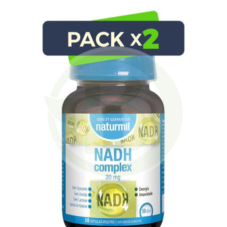 Pack 2x Nadh Complex 20Mg 30 Cápsulas Vegetales Naturmil