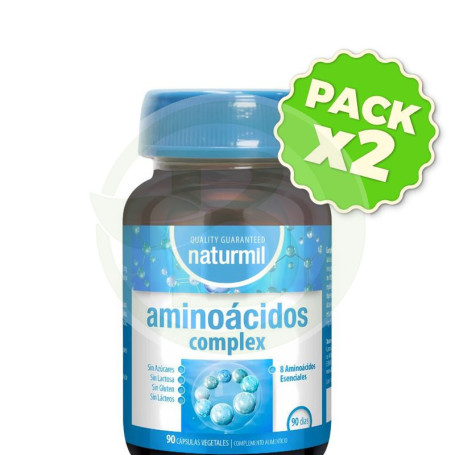 Pack 2x Aminoácidos Complex 90 Cápsulas Vegetales Naturmil