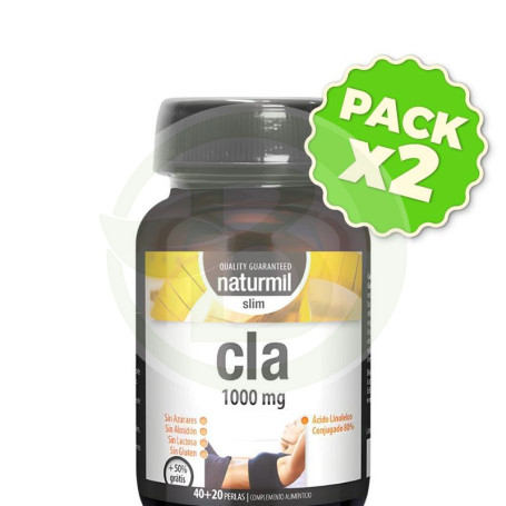 Pack 2x Cla Slim 1000Mg 40+20 Perlas Naturmil