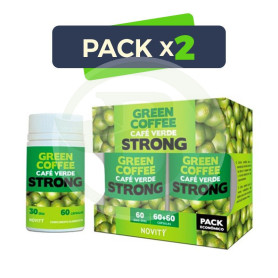 Pack 2x Café Verde Strong Pack Económico 60 + 60 Cápsulas Novity