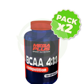 Pack 2x Bcaa 4:1:1 Competition 150 Cápsulas Megaplus