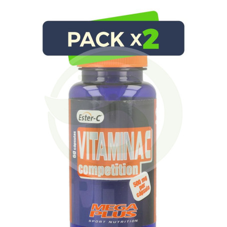 Pack 2x Vitamina C Ester Competition 60 Cápsulas Megaplus