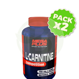 Pack 2x L-Carnitina Masticable Naranja 50 Comprimidos Megaplus