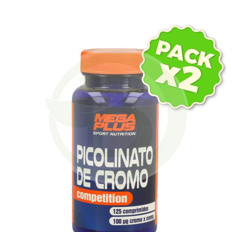 Pack 2x Picolinato De Cromo 125 Comprimidos Megaplus