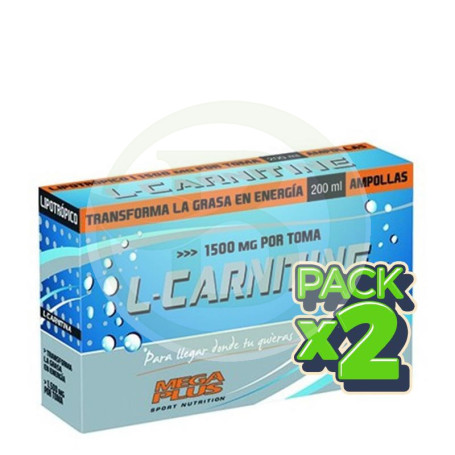Pack 2x Carnitina Recovery 20 Viales Megaplus
