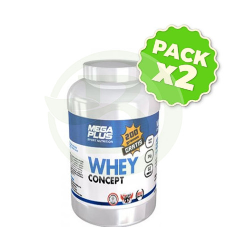 Pack 2x Whey Concept Fresa 1,814Kg. Megaplus