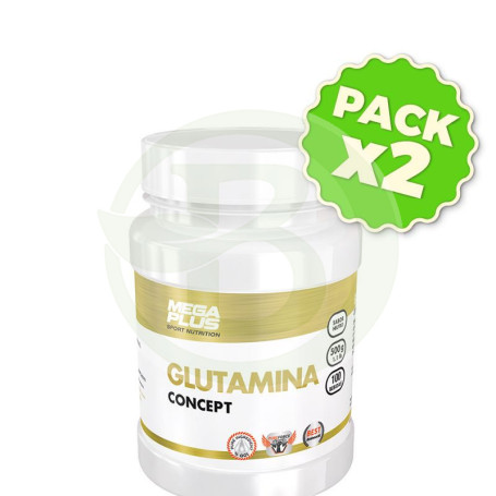 Pack 2x Glutamina Concept 500Gr. Megaplus