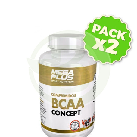 Pack 2x Bcaa + Glutamina Concept Limón 500Gr. Megaplus