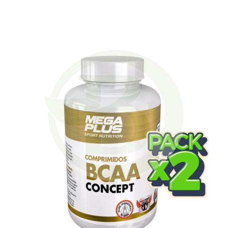 Pack 2x Bcaa + Glutamina Concept Tropical 500Gr. Megaplus