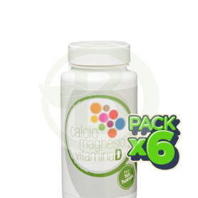 Pack 6x Calcio, Magnesio y Vitamina D 60 Comprimidos Artesanía Agrícola