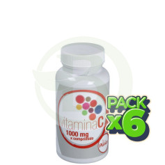 Pack 6x Vitamina C Plantis 60 Comp 1000 Mg Plantis