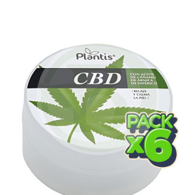 Pack 6x Cbd Crema De Cáñamo 50 Ml Plantis