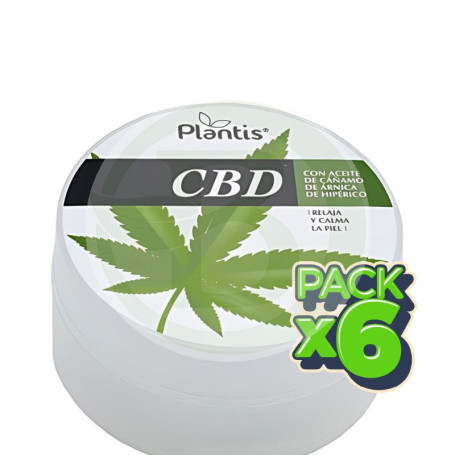 Pack 6x Cbd Crema De Cáñamo 50 Ml Plantis
