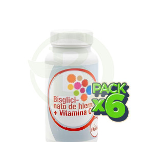 Pack 6x Bisglicinato De Hierro + Vitamina C 60 Cápsulas Plantis