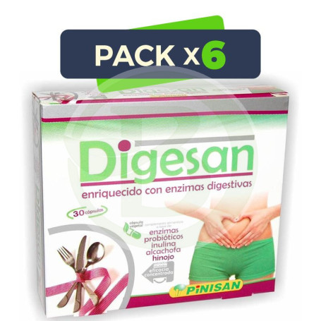 Pack 6x Digesan 30 Cápsulas Pinisan