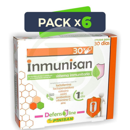 Pack 6x Inmunisan Defensas 30 Cápsulas Pinisan