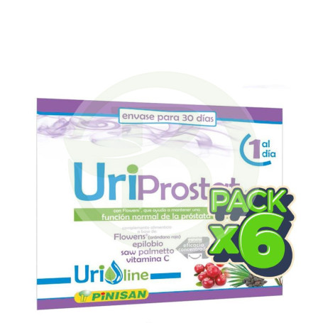 Pack 6x Uriprostat 30 Cápsulas Pinisan