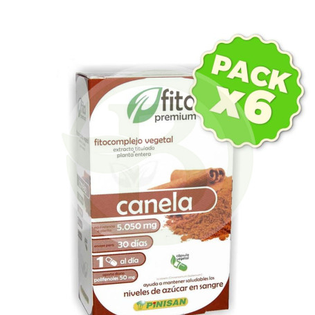 Pack 6x Fito Premium Canela 30 Cápsulas Pinisan