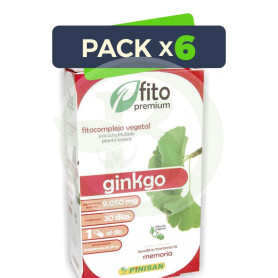 Pack 6x Fito Premium Ginkgo Biloba 30 Cápsulas Pinisan