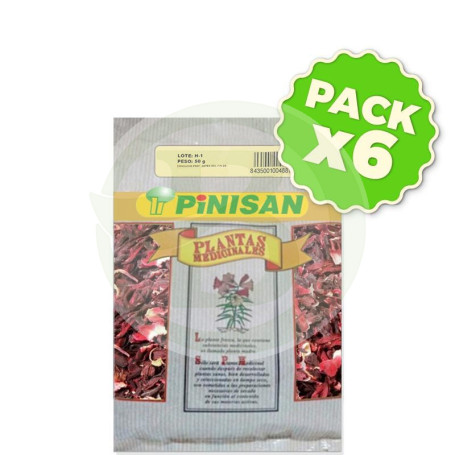 Pack 6x Bolsa Hibisco Flor 30Gr. Pinisan