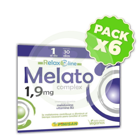 Pack 6x Melato Complex 1,9Mg. 30 Cápsulas Pinisan