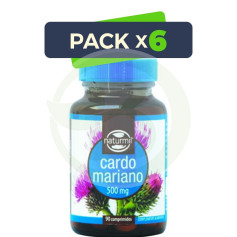 Pack 6x Cardo Mariano 500Mg. 90 Comprimidos Naturmil
