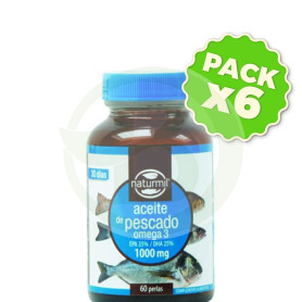 Pack 6x Aceite de Pescado Omega 3 1000Mg. 60 Perlas Naturmil