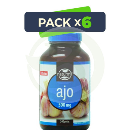 Pack 6x Ajo 500Mg. 240 Perlas Naturmil