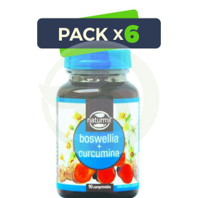 Pack 6x Boswellia + Curcumina 90 Comprimidos Naturmil