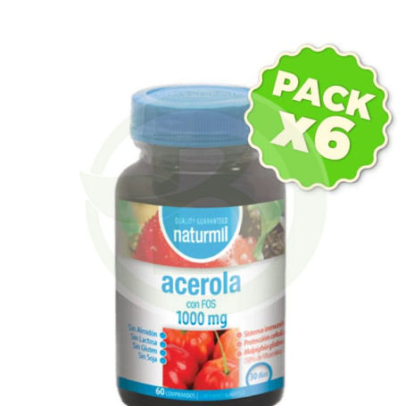 Pack 6x Acerola 1000Mg. 60 Comprimidos Naturmil