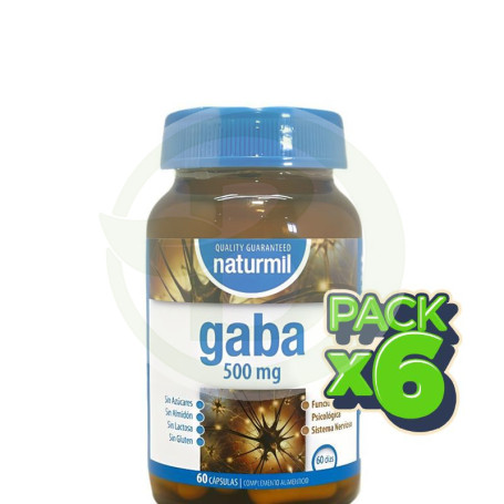 Pack 6x Gaba 500Mg. Con Biotina Naturmil