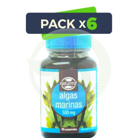 Pack 6x Algas Marinas 500Mg. 90 Comprimidos Naturmil