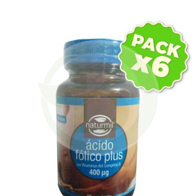 Pack 6x Ácido Fólico Plus 90 Comprimidos Naturmil