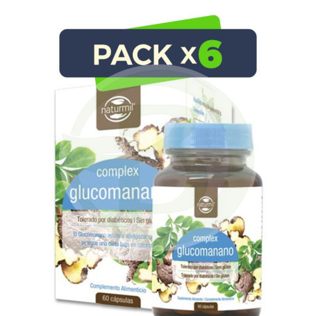 Pack 6x Glucomanano Complex 60 Cápsulas Naturmil