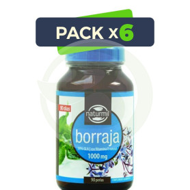 Pack 6x Borraja 1000Mg. 90 Perlas Naturmil