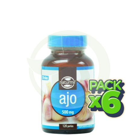 Pack 6x Ajo 500Mg. 120 Perlas Naturmil