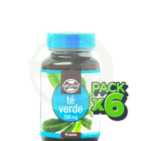 Pack 6x Té Verde 500Mg. 45 Cápsulas Naturmil