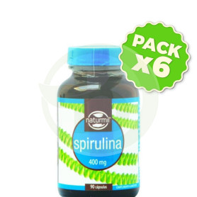 Pack 6x Spirulina 400Mg. 90 Cápsulas Naturmil