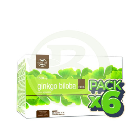 Pack 6x Ginkgo Biloba Forte 20 Ampollas Naturmil